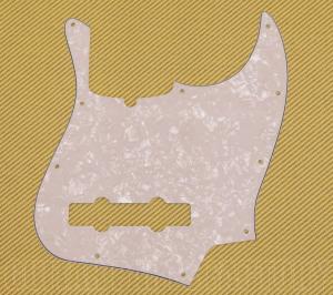 WD-JBVA-328 WD Music 5-String Jazz Bass White Pearl Pickguard