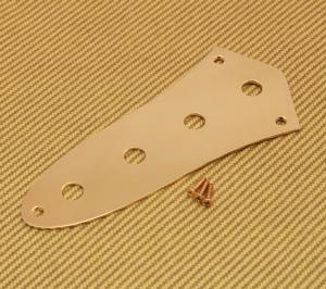 099-2057-200 Genuine Fender Gold Brass USA 4-hole J Jazz Bass Control Plate 0992057200