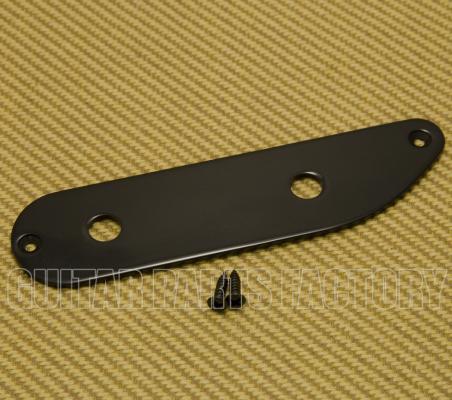 TBCP-2B Custom Black Finish 2-hole Tele/SCPB Bass Style Control Plate 