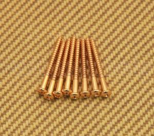 GS-0011-G (8) Gold Pickup Mounting Screws For Fender P & Jazz Bass or Similar