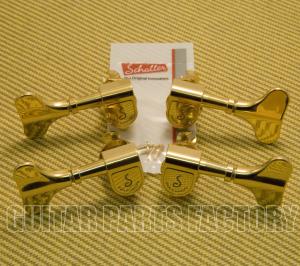 M4-GOLD Schaller Gold 2+2 Bass Tuner Machine Head Set
