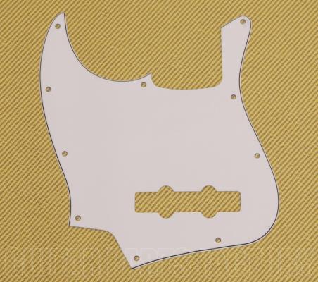 005-8308-000 Fender Left-Handed 3-ply White Jazz Bass Pickguard 0058308000