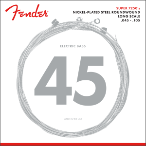 073-7250-406 Fender 7250 Super Electric Bass Strings Nickel Plated 45-105 0737250406