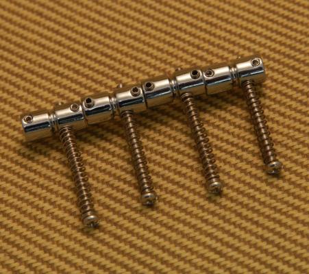 0025C (4) Chrome Bridge Saddles For Fender & Squier Precision & Jazz Bass