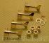 144G4 Grover 4 Inline Sealed Gold Mini Series Bass Tuners