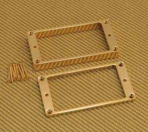 PC-0438-002 Gold Metal Curved Guitar Humbucker Pickup Rings for Les Paul Etc