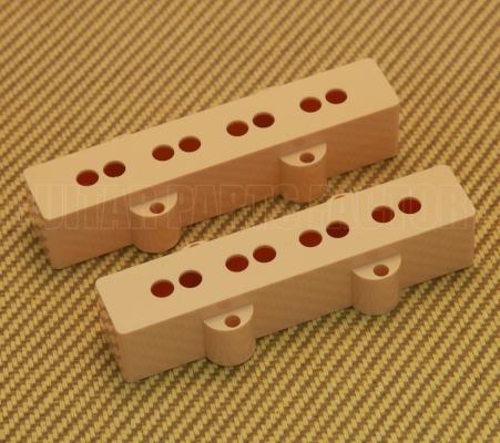 PC-0953-028 Pickup Cover Set for USA Neck & Bridge Jazz Bass Cream 