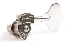 20675N 1 Hipshot USA Ultralite Nickel Bass Tuner 1/2" Post Clover Key