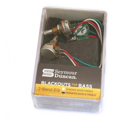 11993-04 Seymour Duncan Blackouts Active 2-Knob Bass Guitar Preamp 2 band EQ STC-2S-BO