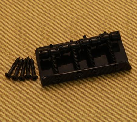 006-2377-000 Squier Black Standard 4-Saddle P & Jazz Bass Bridge 