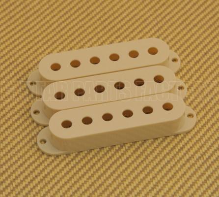 PC-0406-048 (3) Aged Cream Pickup Covers for Strat 52mm