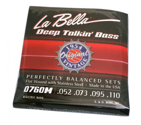 0760M LaBella Original 1954 Deep Talkin' Flatwound Bass Strings .052-.110