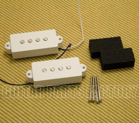 PU-B101-WCB White 4-String Pickup Set Fender Precision P Bass® w/ Foam & Screws