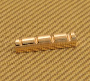 BN-3GOLD Brass Polished Gold Slotted 4-String Bass Nut