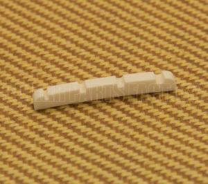 BN-2351-000 Slotted Bone Nut Curved Fender Jazz Bass Bleached White