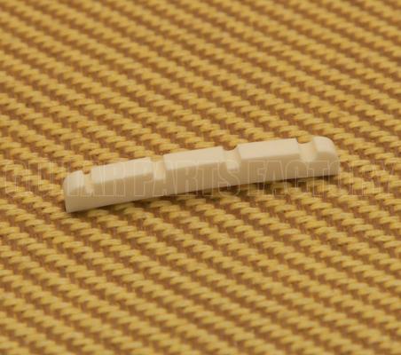 BN-2351-000 Slotted Bone Nut Curved Fender Jazz Bass Bleached White