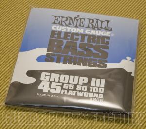 2806 USA Ernie Ball Flatwound Electric Bass Strings Group Gauge 45-100