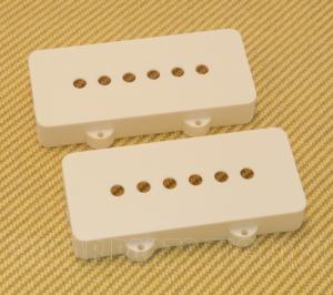 PC-6400-025 Pickup Cover Set for Fender Jazzmaster Guitar White Nylon