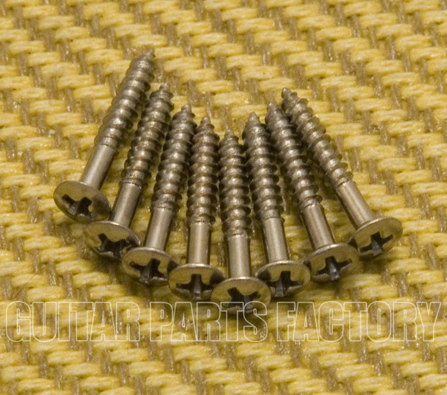 GS0008LC Long Chrome Humbucker Ring Screws (8) for Guitar/Bass