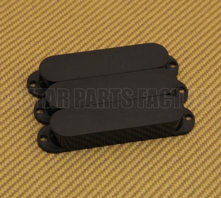 PC-0446-023 (3) Black-Closed- No Pole Hole Pickup Covers for Strat 