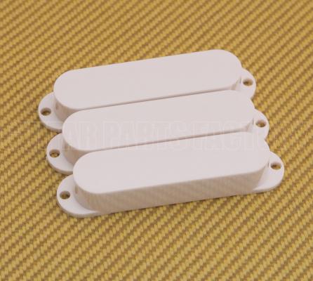 PC-0446-025 (3) White Closed No Pole Hole Pickup Covers for Strat 