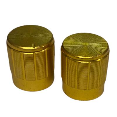 AK-AG (2) Gold Aluminum Rotary Amp Knob for 6mm Pot Shafts