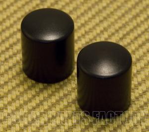 MK-002-B (2) Black Aluminum Barrel Knobs for 6mm Split Shaft Pots Guitar/Bass