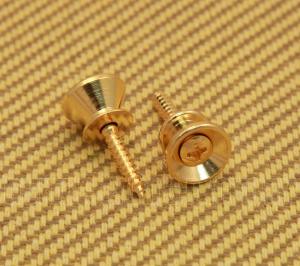 AP-0670-002 (2) Gotoh Gold Strap Buttons/Screws For Fender® Guitar & Bass