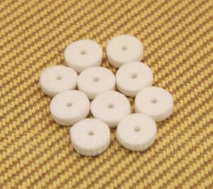 AP-0674-025 (10) White Strap Button Felt Washers For Guitar & Bass 