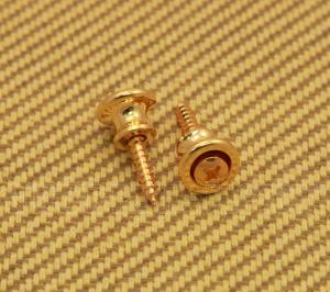 AP-6695-002 Gold Strap Buttons and Screws For Gibson Guitar or Bass 