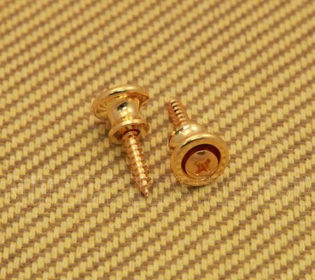 AP-6695-002 Gold Strap Buttons and Screws For Gibson Guitar or Bass 