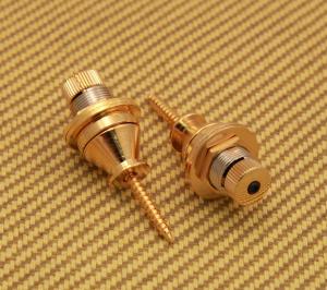 AP-6681-002 Gotoh Gold Strap Locks Straplocks Twist to Release For Guitar/Bass