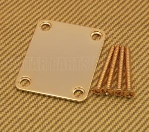 099-1447-200 Genuine Fender Gold Plain Vintage Style Guitar/Bass Neck Plate 0991447200