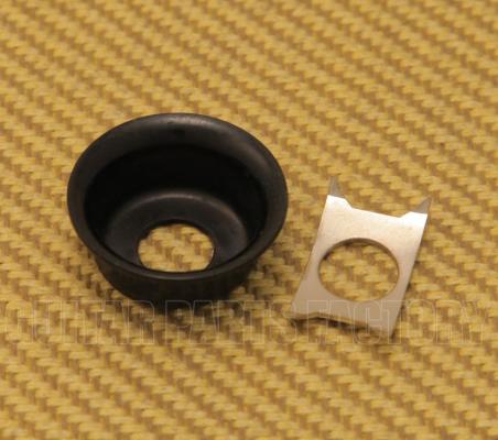 AP-0275-003 Black Round Jack Plate For Fender Tele Telecaster Guitar