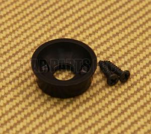 AP-5270-003 Electrosocket Round Black Anodized Aluminum Jack Plate For Tele