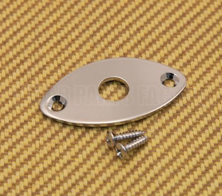 AP-0615-010 Chrome Football Jack Plate Guitar or Bass