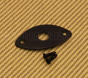 AP-0615-003 Black Football Jack Plate Guitar and Bass