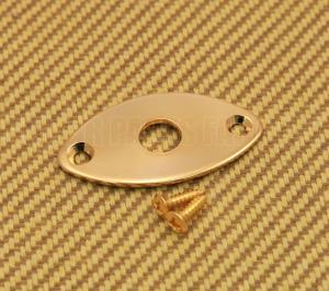 AP-0615-002 Gold Football Jack Plate Guitar and Bass