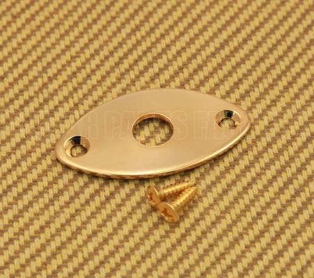 AP-0615-002 Gold Football Jack Plate Guitar and Bass