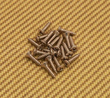 GS-0001-001 (20) Nickel Finish Pickguard Screws For Fender Guitar/Bass