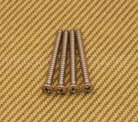 GS-0005-001 (4) Nickel Neck Plate Screws #8 x 1-3/4"