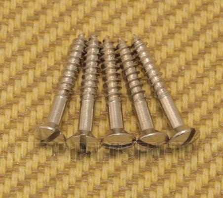 001-8371-049 (5) Fender 6X1 Slotted '52 Style Bridge & Strap Button Mounting Screws