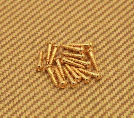 GS-0006-002 16 Tuner Machine Head Mounting Screws Half Inch - Gold Guitar Or Bass