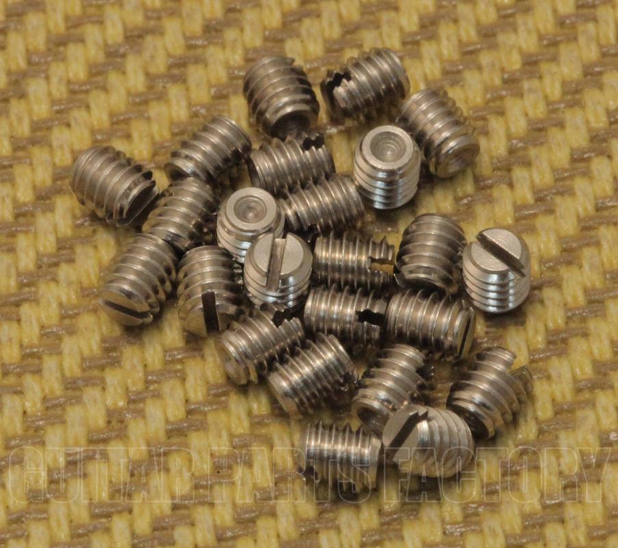 0994922000 (24) Fender Guitar Knob Set Screws Nickel Telecaster/P