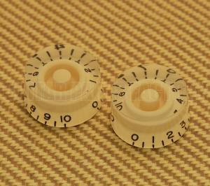 PK-0130-028 (2) Cream Speed Knobs For Gibson® USA & CTS Split Shaft Pots