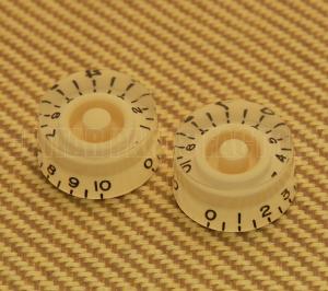 PK-0130-028 (2) Cream Speed Knobs For Gibson® USA & CTS Split Shaft Pots