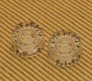 PK-0130-031 2 Clear Speed Knobs For Gibson USA and CTS Split Shaft Pots