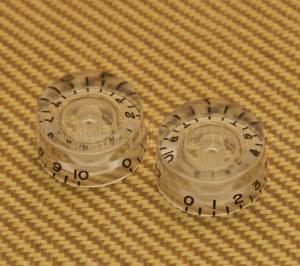 PK-0130-031 2 Clear Speed Knobs For Gibson USA and CTS Split Shaft Pots