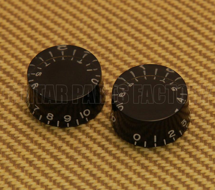 PK0130023 2 Black Speed Knobs For Gibson USA & CTS Split Shaft Pots