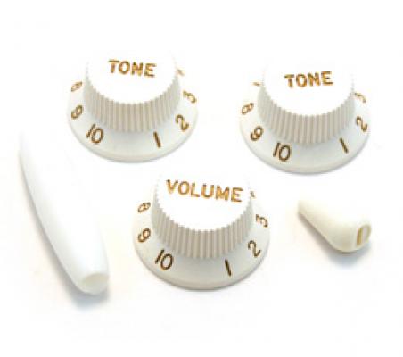 PK-0178-025 White Knob Set For Strat Guitar